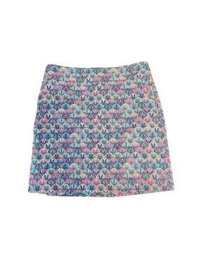 Talbots Women's Geometric Art Deco Print Mini Skirt Size 12